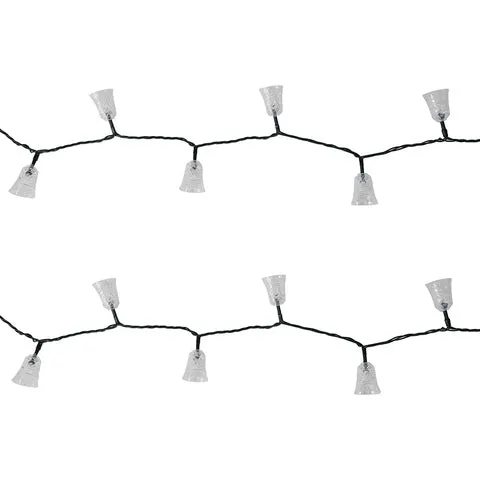 120 LED Warm White Bell String Lights