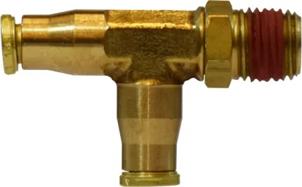 1/2"T-1/2"MPT DOT Brass Male Swivel Run Tee Push Lock 271PPDOT-8D