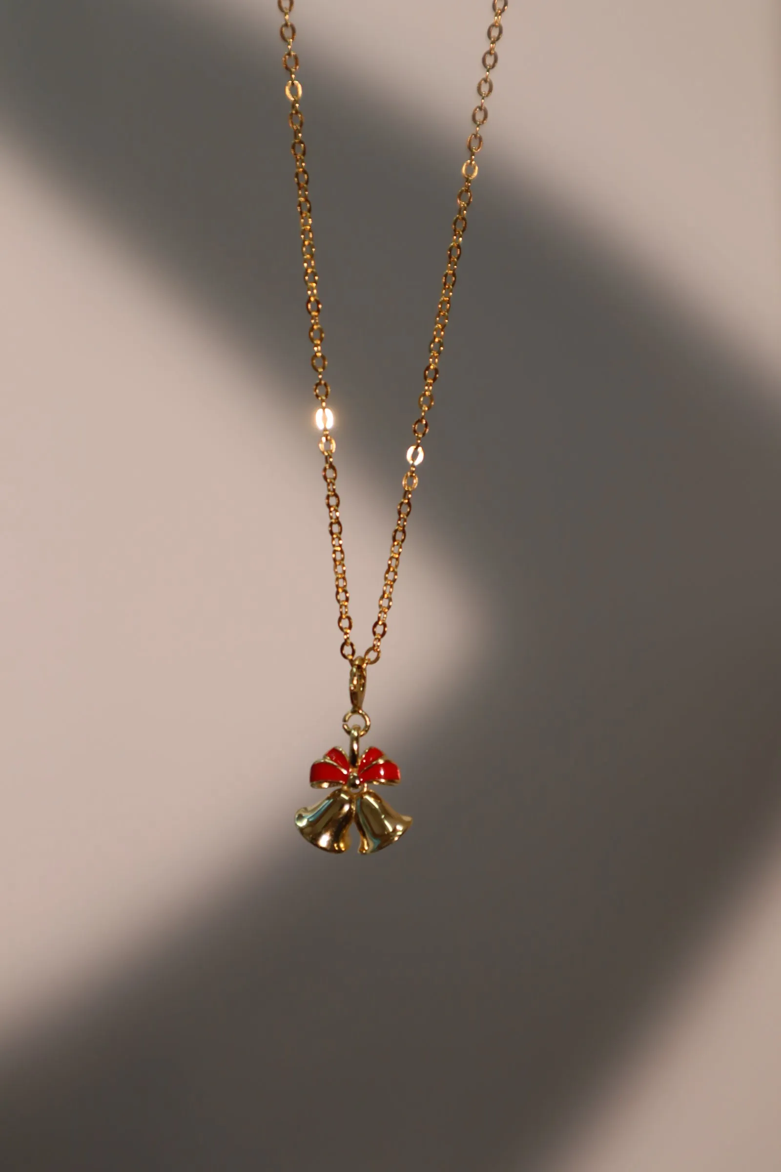 18K Gold Vermeil Christmas Bell Necklace