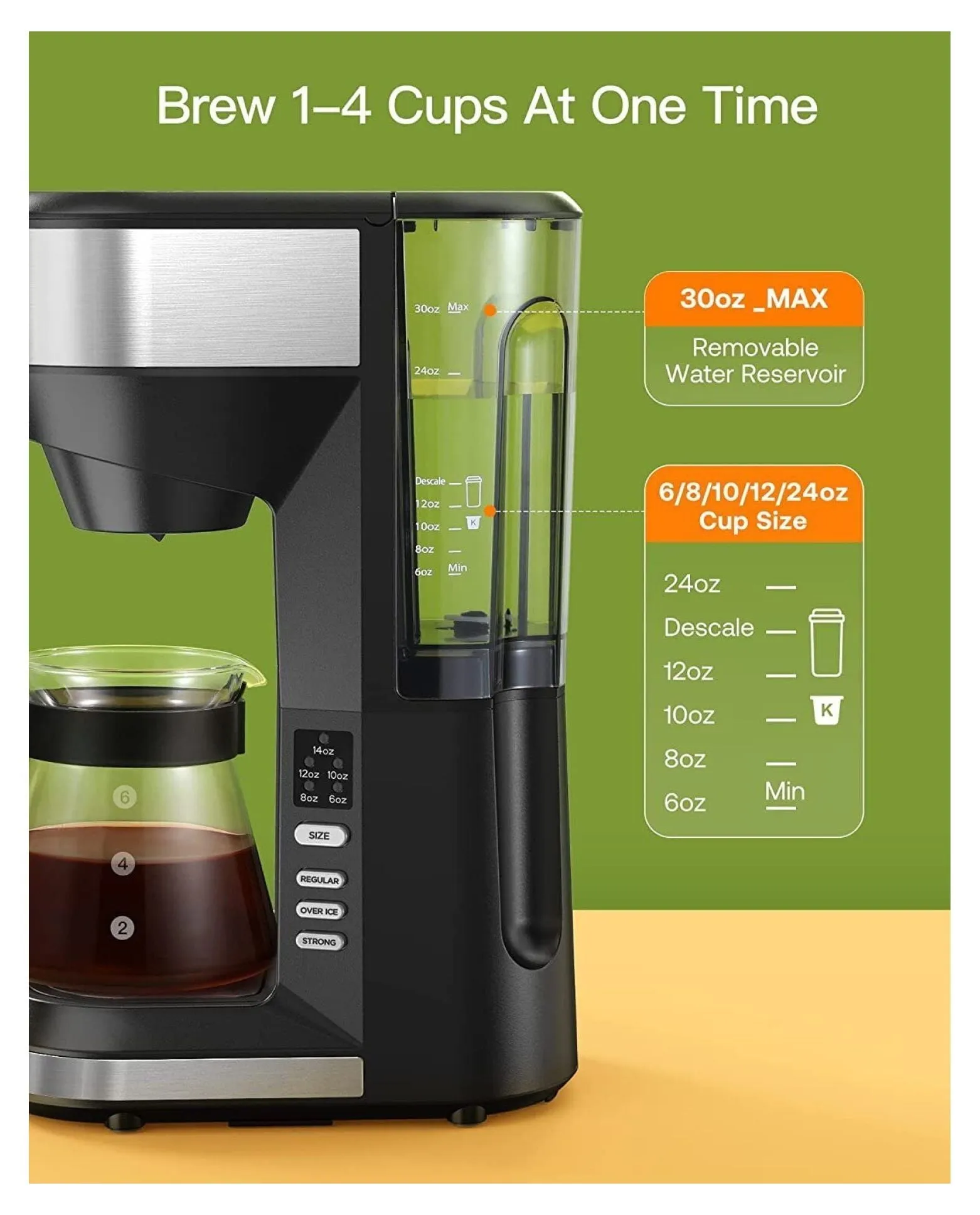 2 in 1 Hot and Iced Single Serve Coffee Maker for K Cups and Ground Coffee