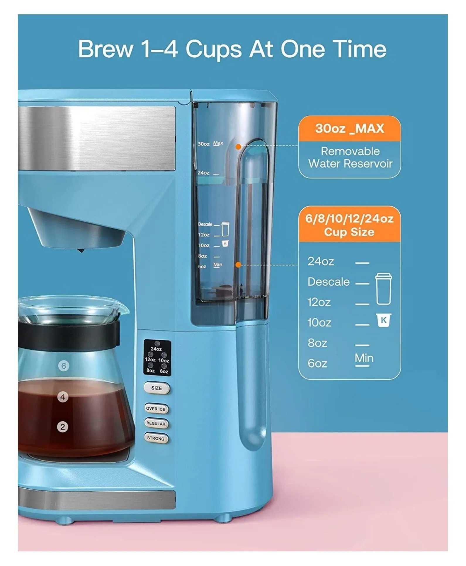 2 in 1 Hot and Iced Single Serve Coffee Maker for K Cups and Ground Coffee