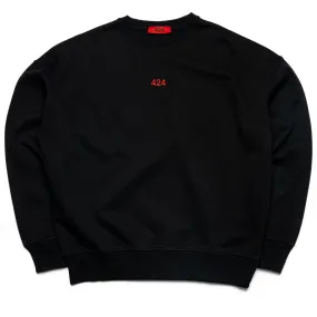 424 Embroidered Crewneck - Black