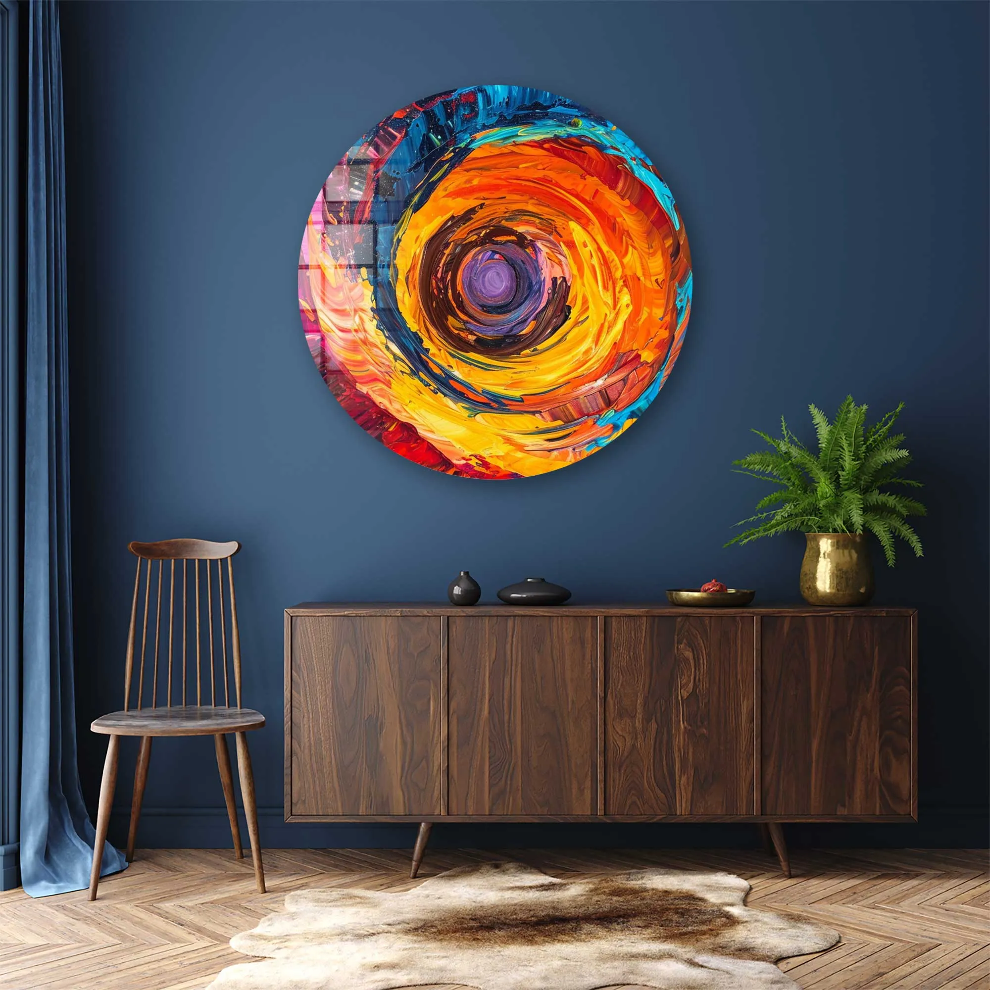 Abstract Portal - Rounded Glass Wall Art