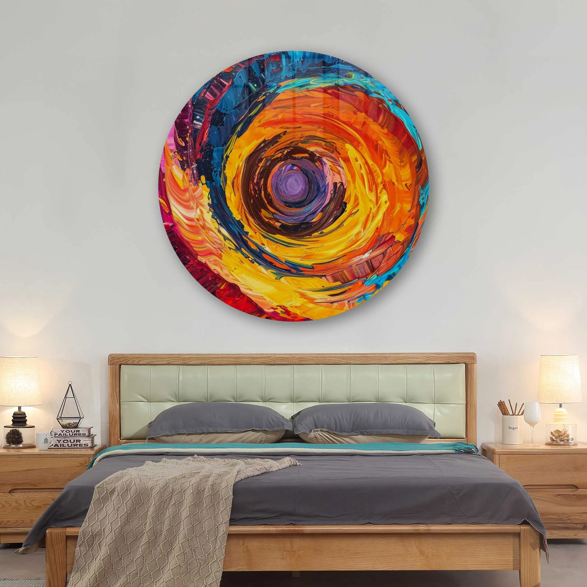 Abstract Portal - Rounded Glass Wall Art