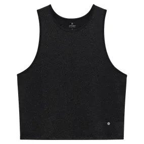 ACTIONWEAR Black Graphite Melange Heather Crop Muscle Tee