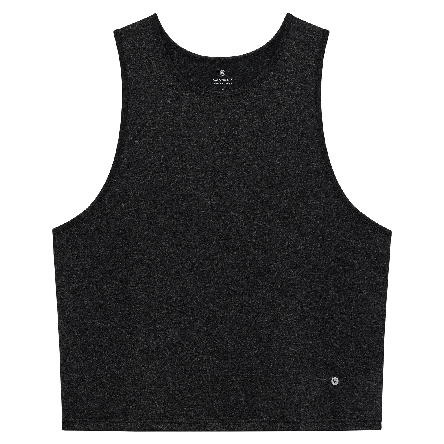 ACTIONWEAR Black Graphite Melange Heather Crop Muscle Tee