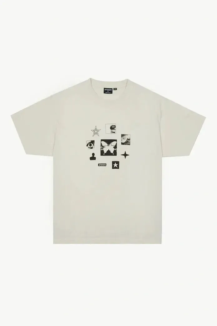 AFENDS Disorder boxy t-shirt - Moonbeam