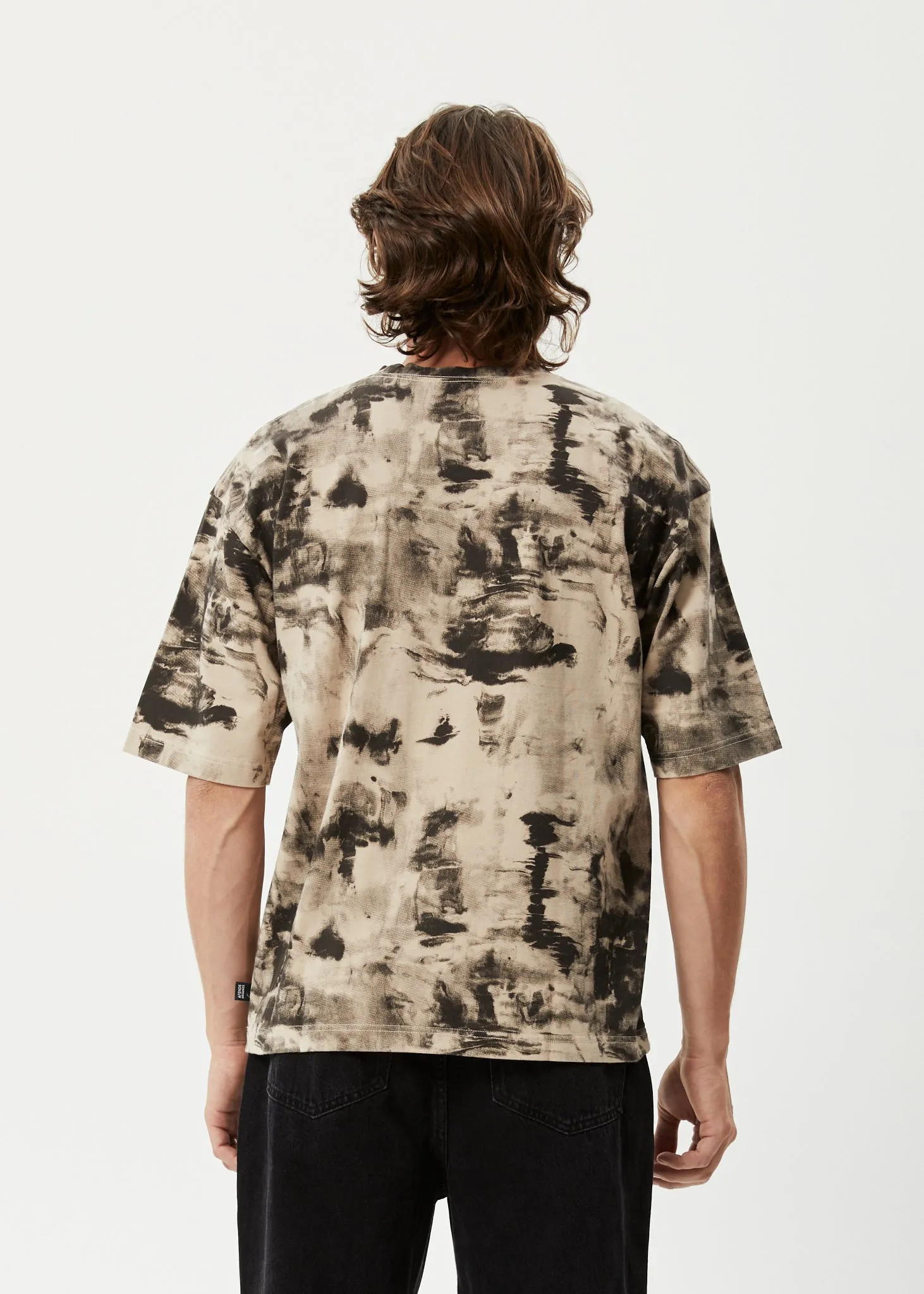 AFENDS Mens Smoke - Weighted T-Shirt - Bone