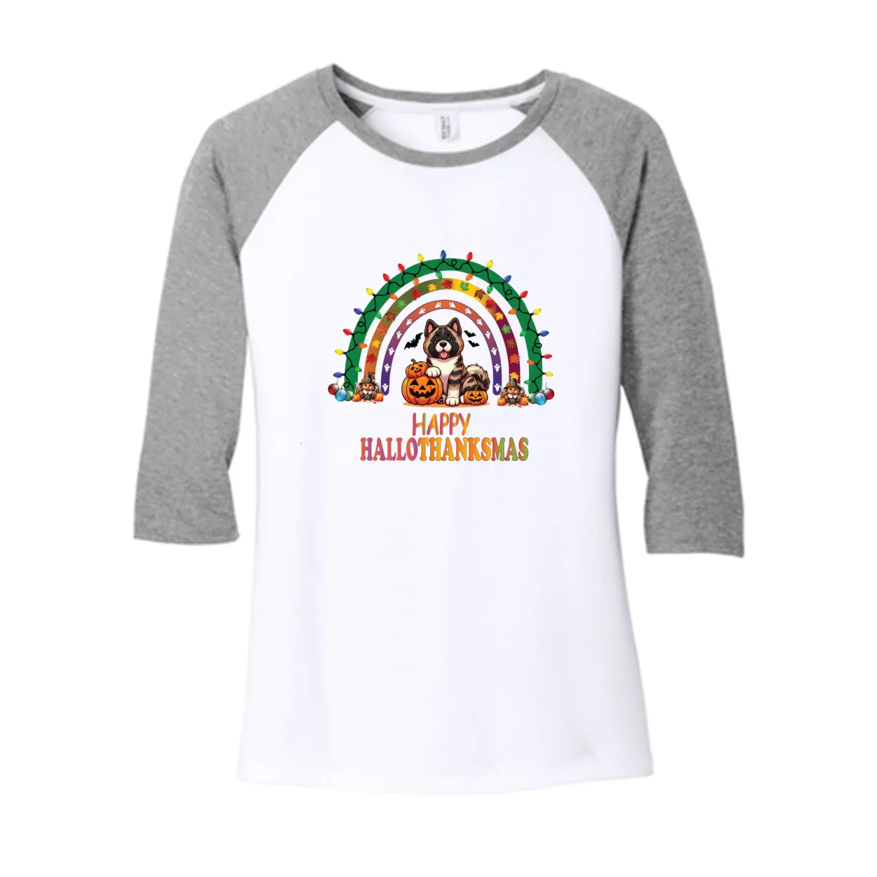 Akita HalloThanksMas District ® Women’s Perfect Tri ® 3/4-Sleeve Raglan