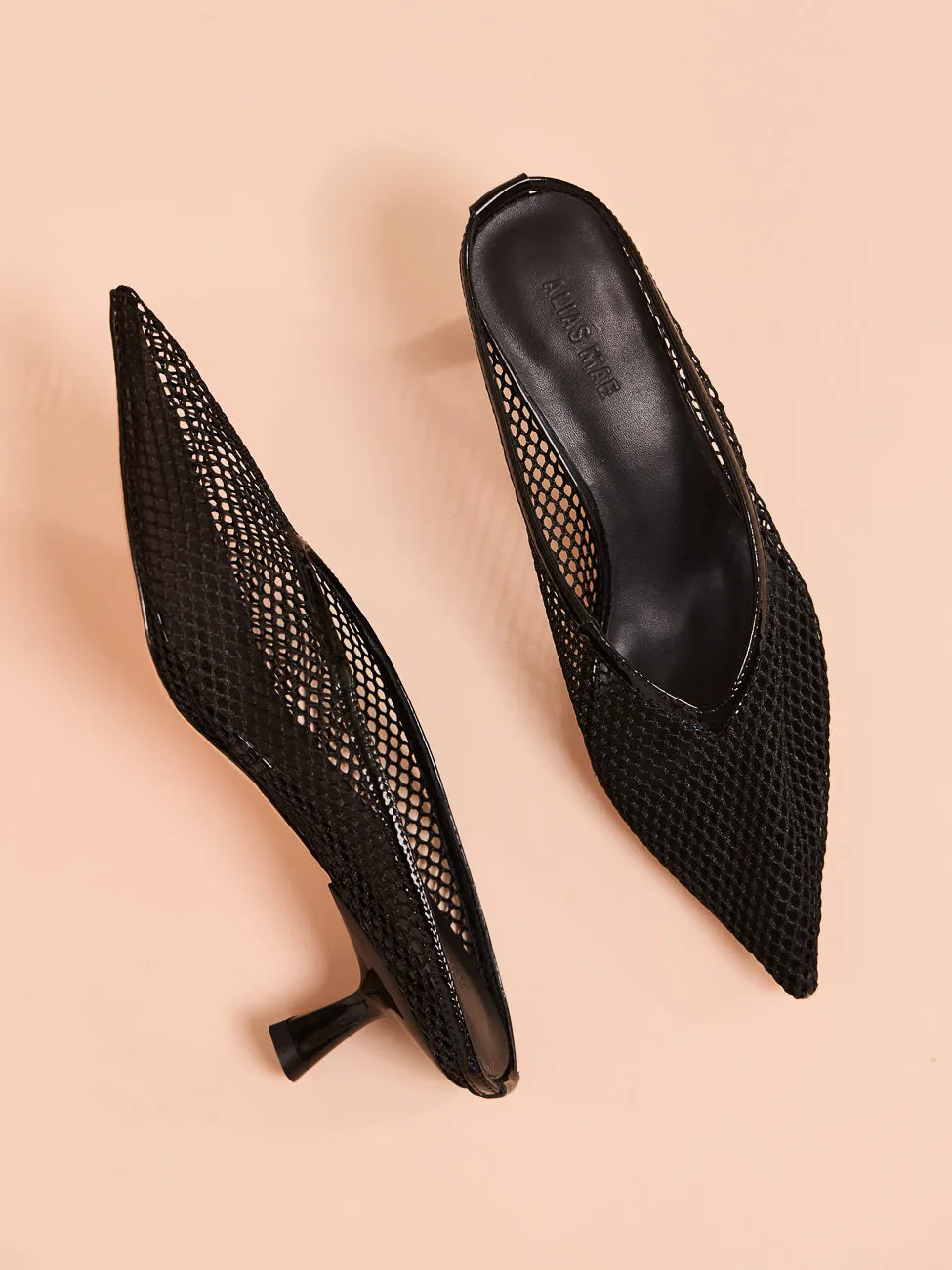 Alias Mae Gomez Heel in Black Mesh