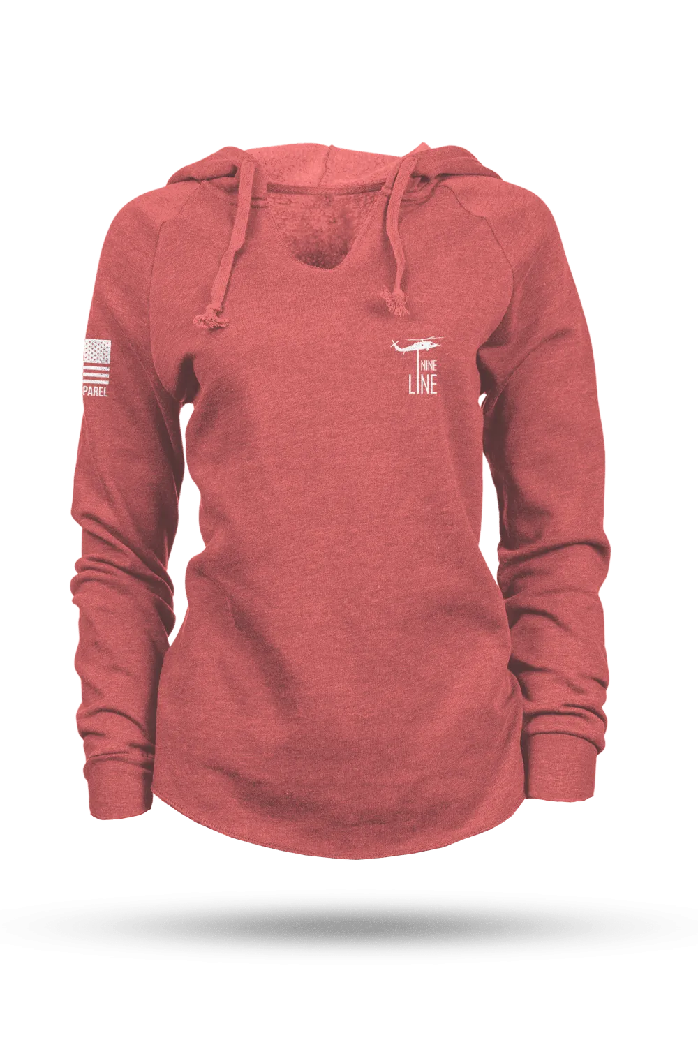 America - Lightweight Women's V-Neck Hoodie