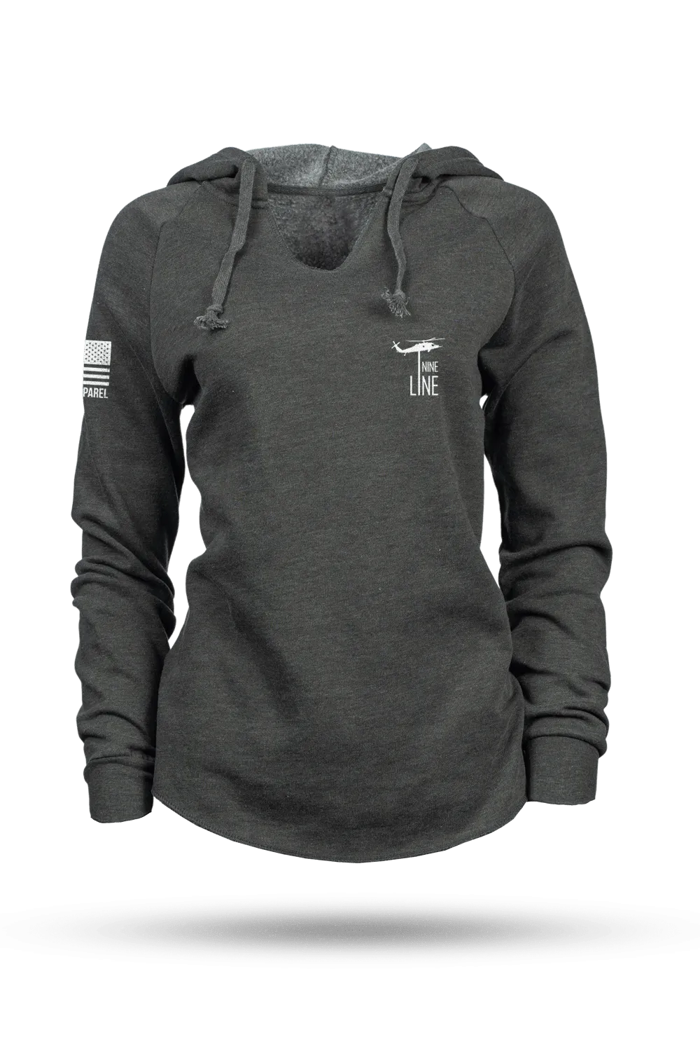 America - Lightweight Women's V-Neck Hoodie