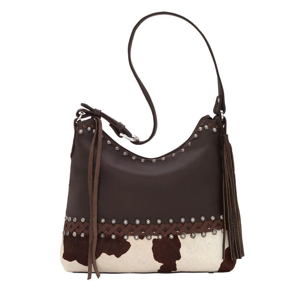 American West Wild Horses Zip Top Shoulder Bag Style 1038381