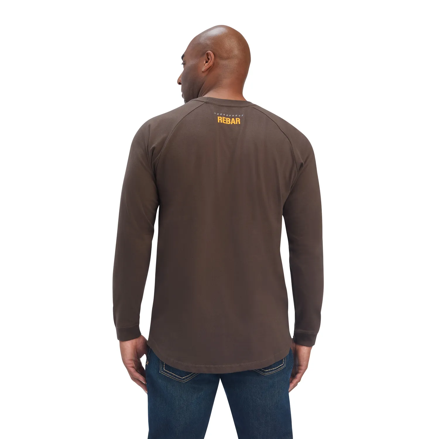 ARIAT Mens Rebar Cotton Strong Block L/S T-Shirt Wren