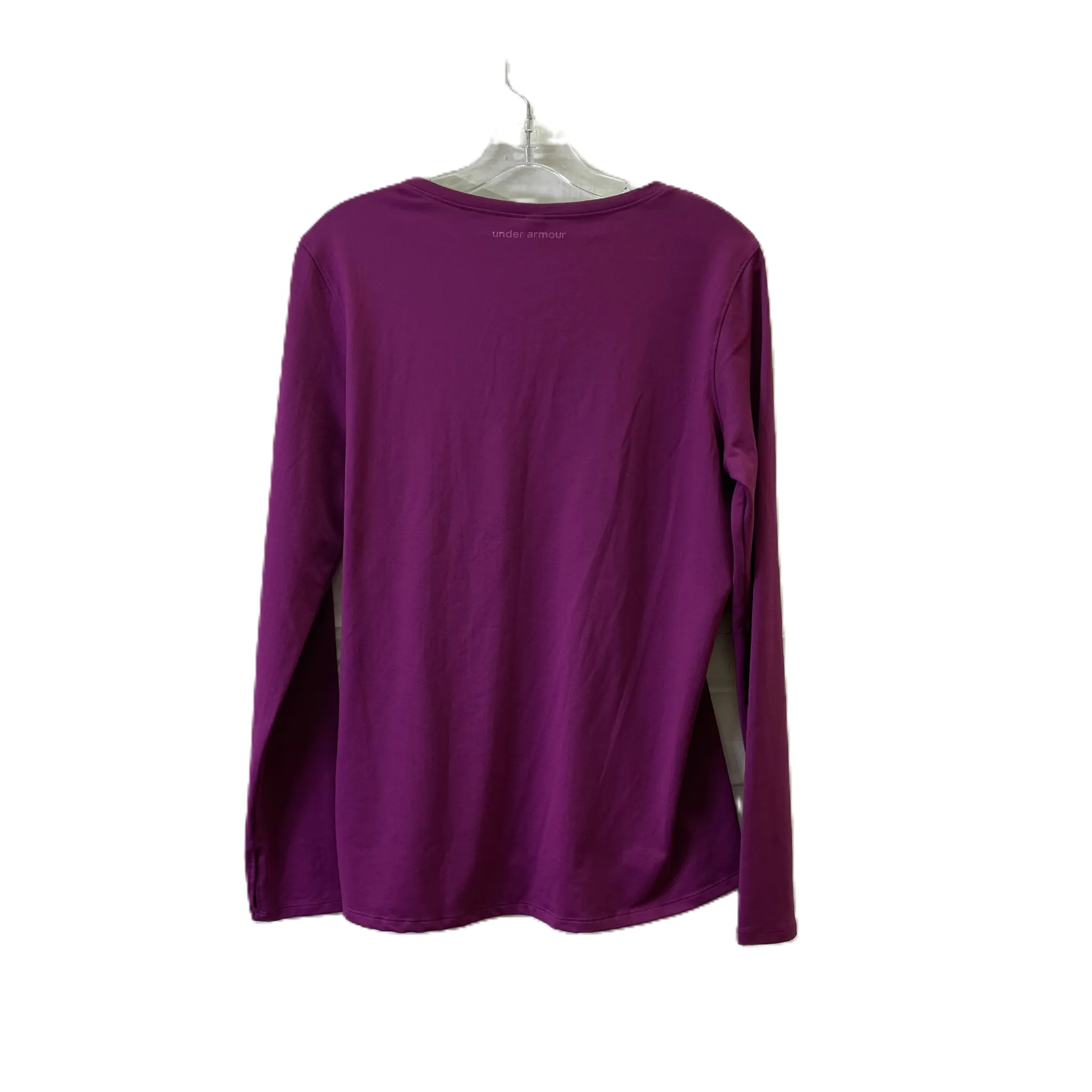 Athletic Top Long Sleeve Crewneck By Under Armour In Purple, Size: Xl