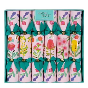 Australian Native Pink Flower Crackers (set of 6)