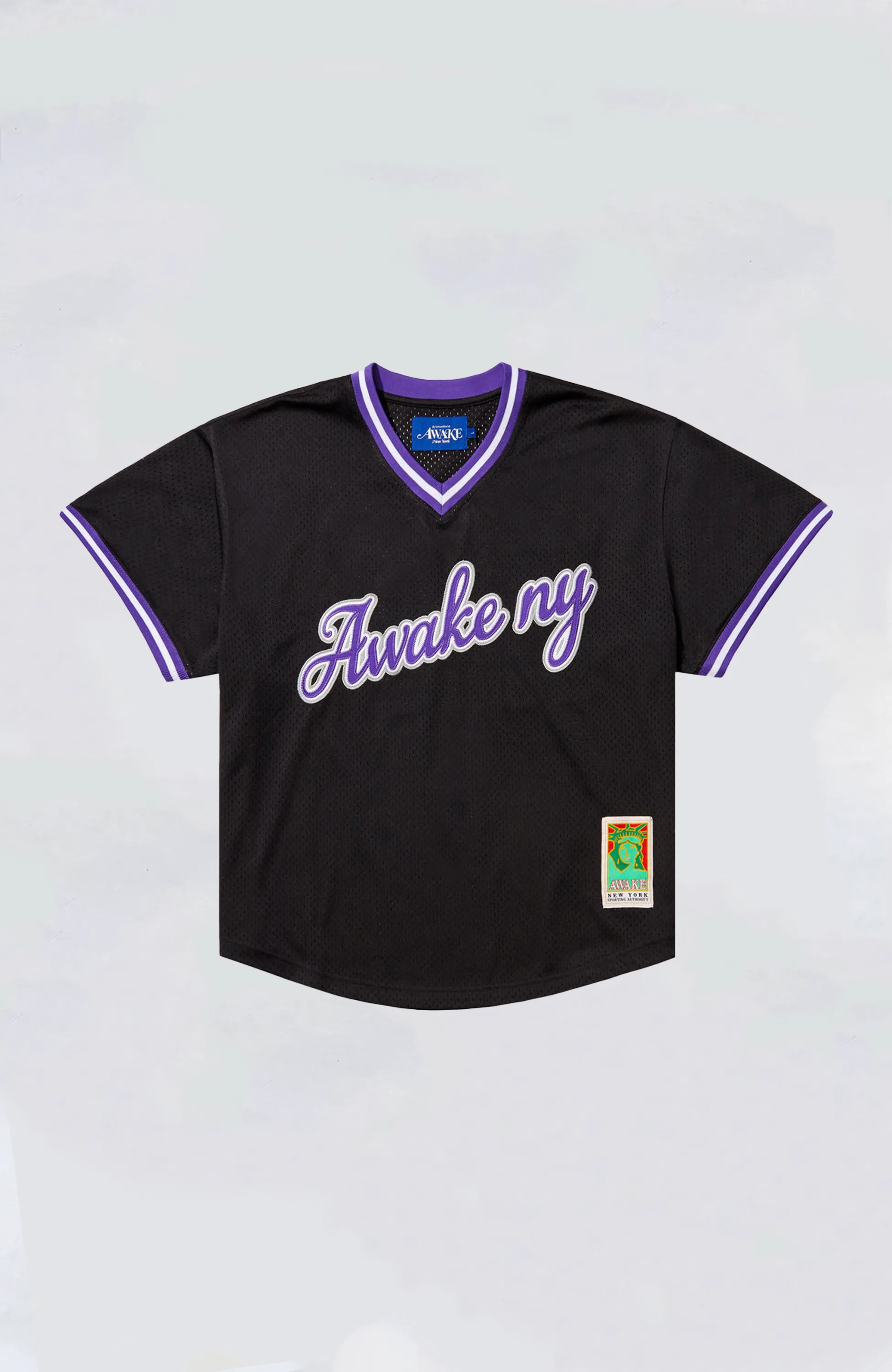 Awake NY - Script Embroidered Baseball Jersey