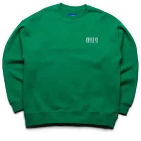 Awake NY Spire Logo Embroidered Crewneck - Green