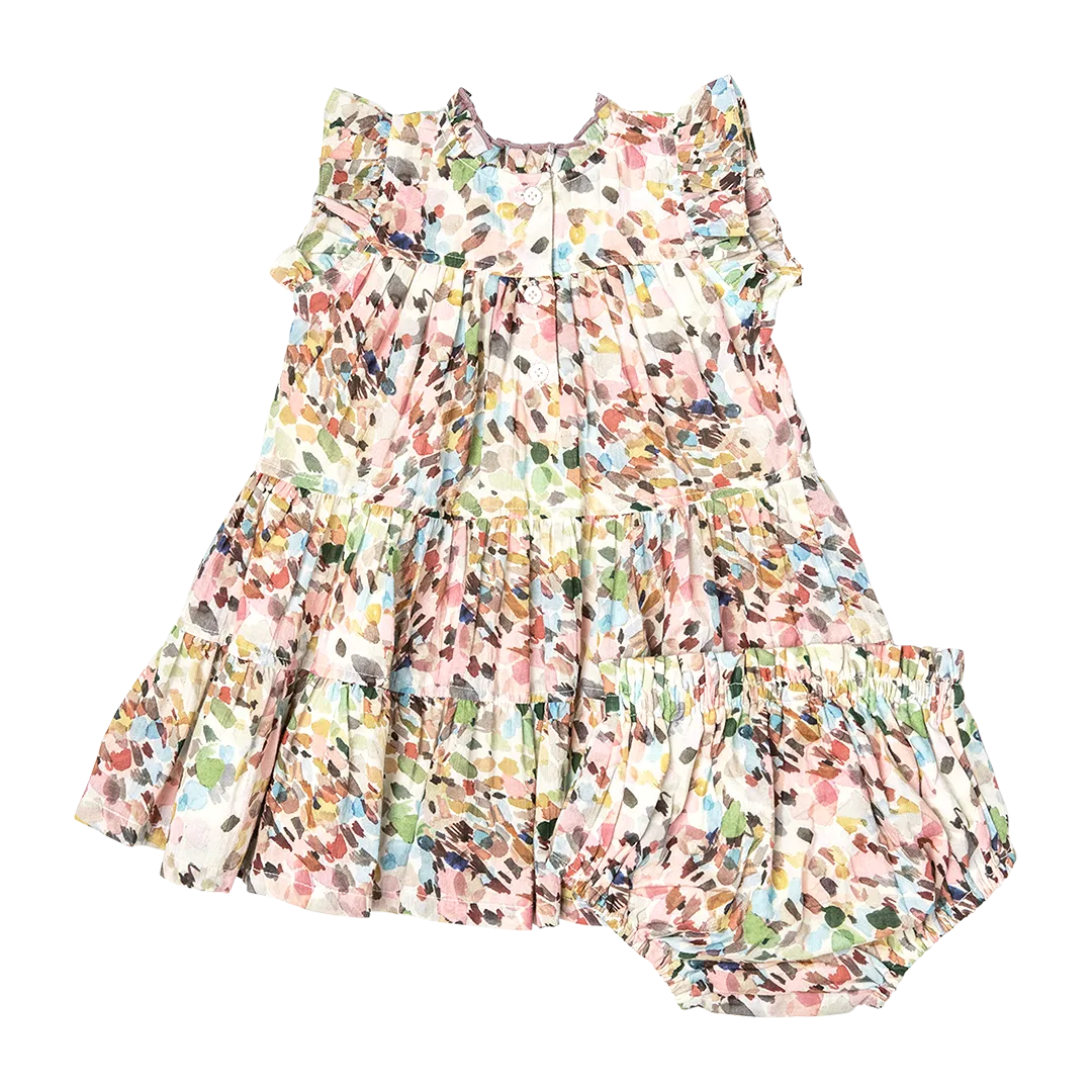 Baby Girls Kalani Dress Set - Watercolor Brush