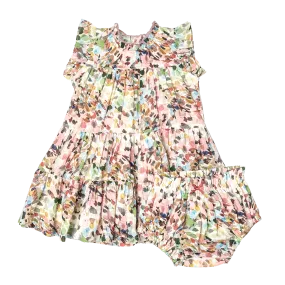 Baby Girls Kalani Dress Set - Watercolor Brush