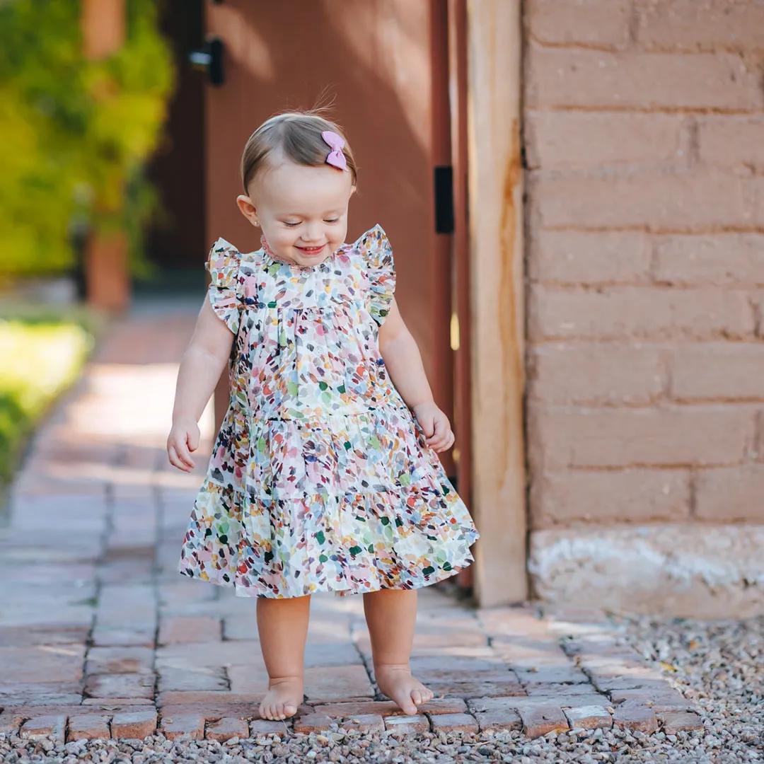 Baby Girls Kalani Dress Set - Watercolor Brush