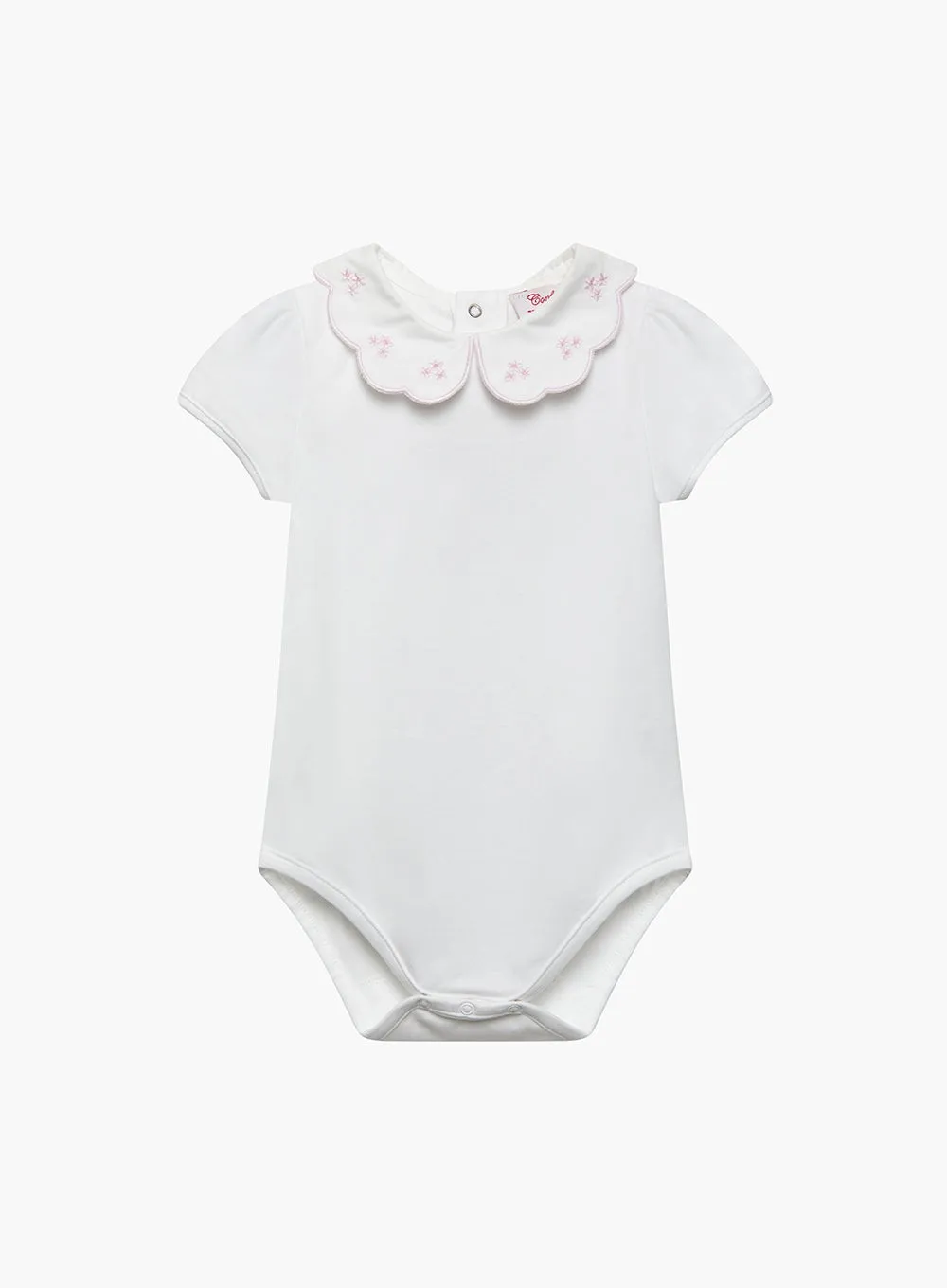 Baby Short-Sleeved Ava Embroidered Petal Body