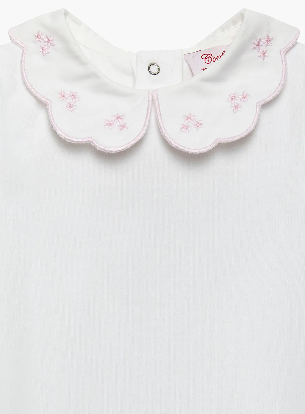 Baby Short-Sleeved Ava Embroidered Petal Body