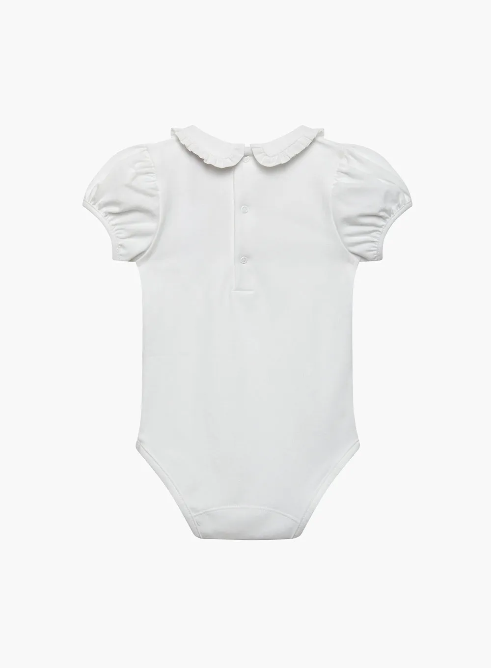 Baby Short-Sleeved Floral Embroidered Body