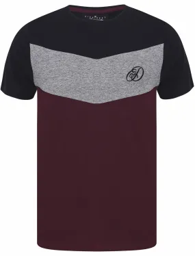 Baller Colour Block Cotton Jersey T-Shirt in Black - Dissident