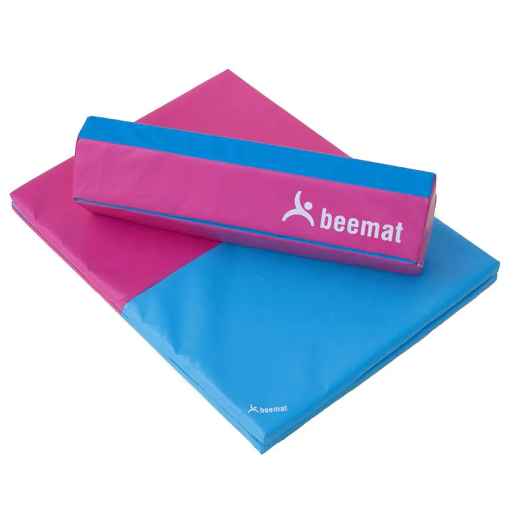 Beemat Foldable Balance Beam & Mat | Pink & Blue (Value Pack)