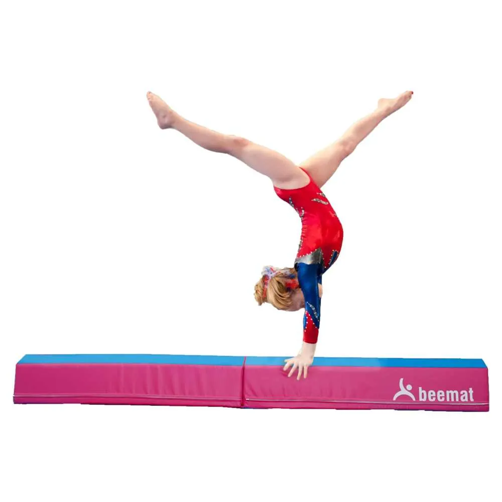 Beemat Foldable Balance Beam & Mat | Pink & Blue (Value Pack)