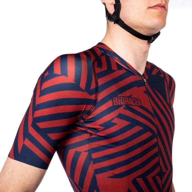 Bioracer Spitfire Mens Cycling Jersey (Don Dazzle/Navy Bordeaux)