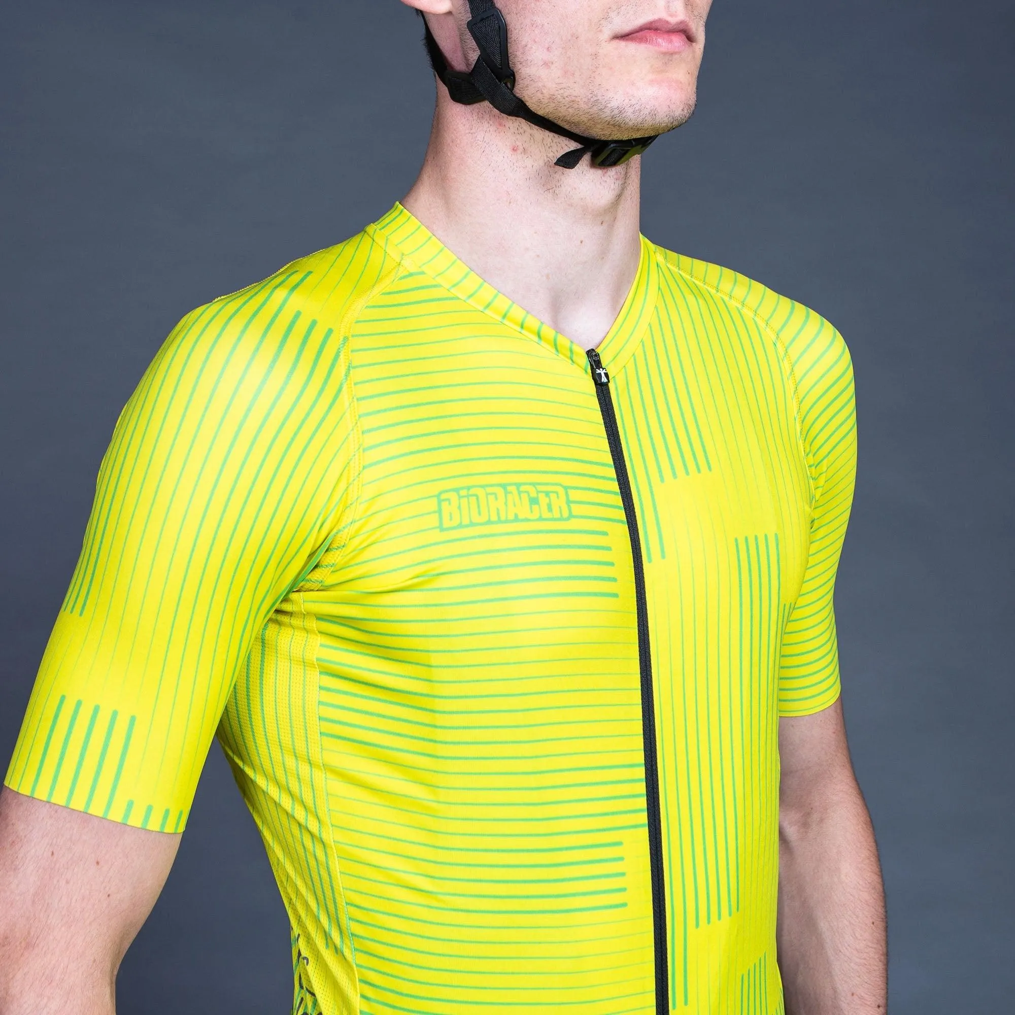 Bioracer Spitfire Warp Mens Cycling Jersey (Citron Yellow)