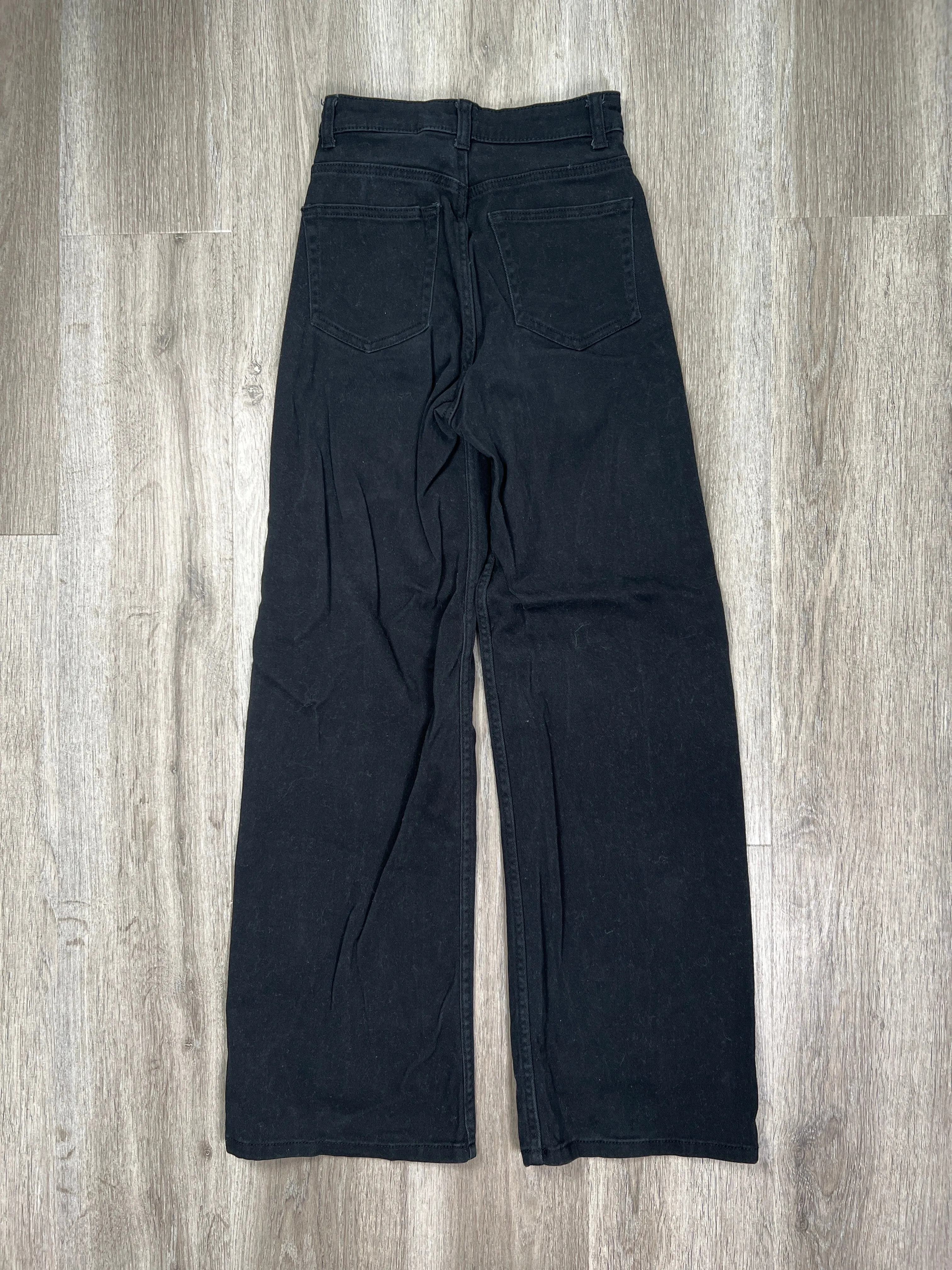 Black Denim Jeans Flared Divided, Size 2