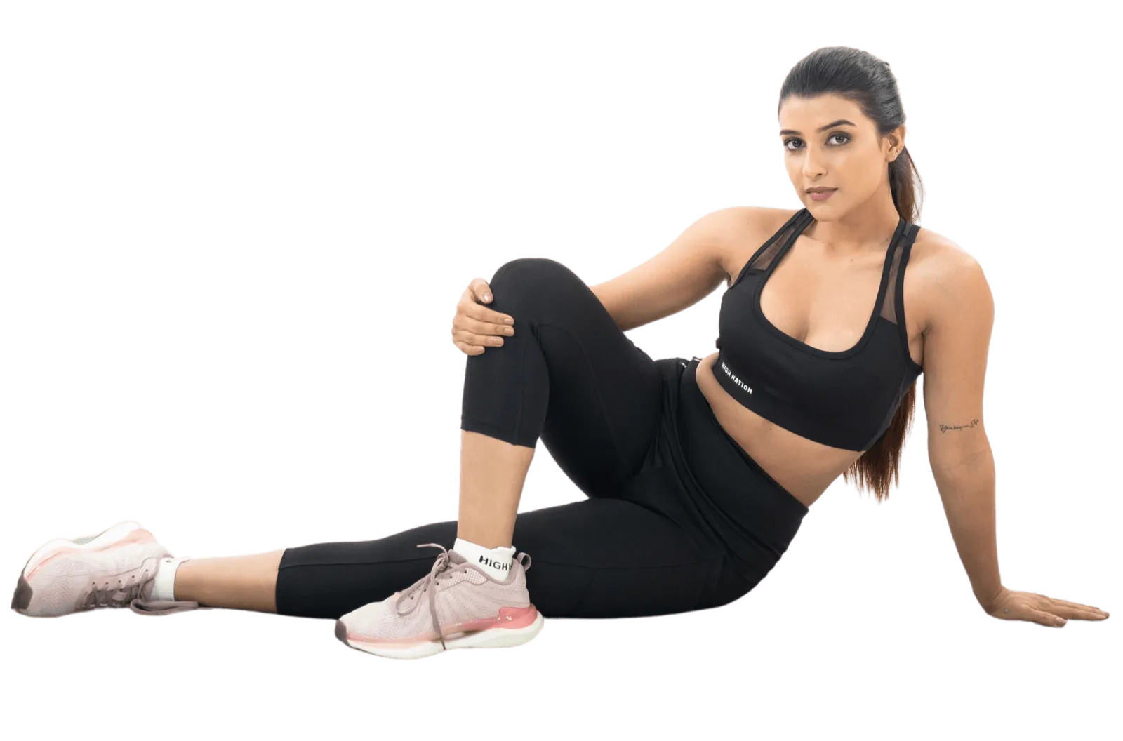 Black Sports Bra-Capri Pant Co-Ord Set