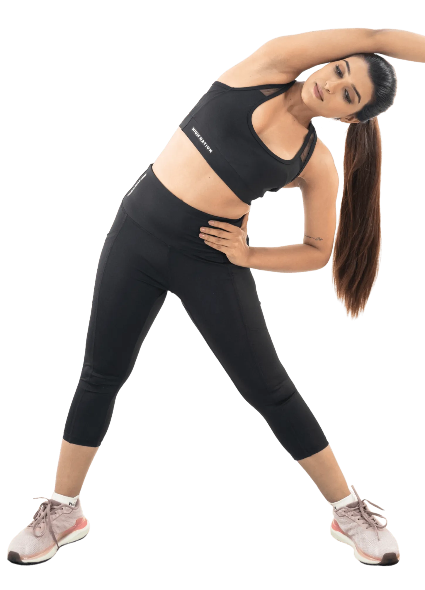 Black Sports Bra-Capri Pant Co-Ord Set