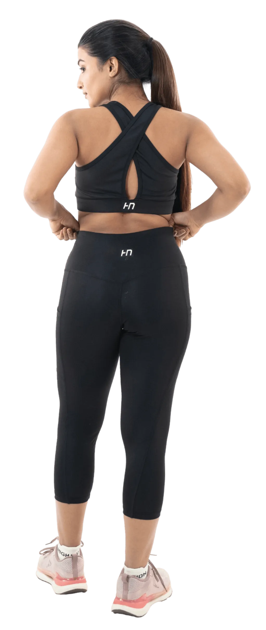 Black Sports Bra-Capri Pant Co-Ord Set