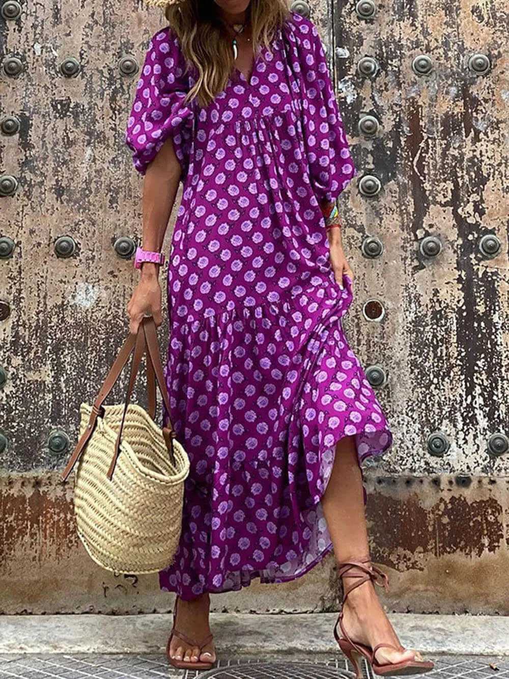 Bohemian Printed Stylish Maxi Dress