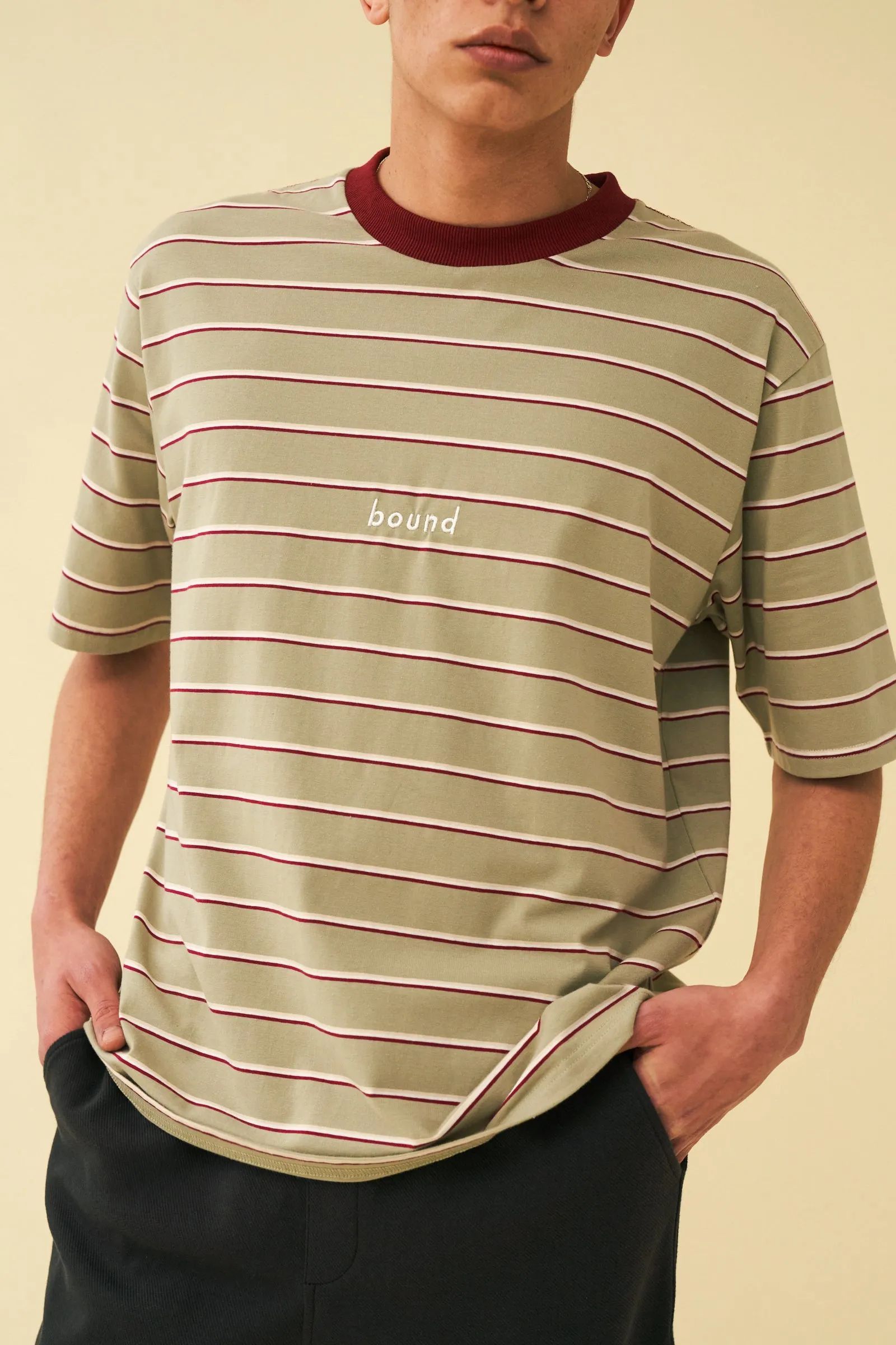 bound 'Sage Stripe' Tee