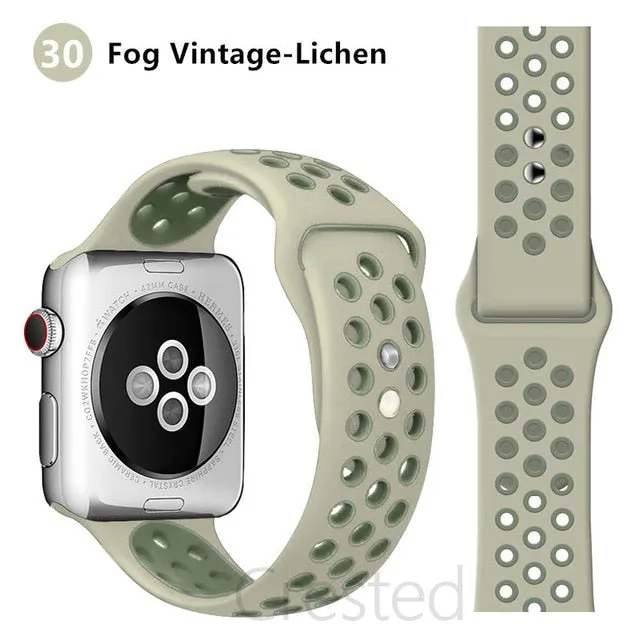 Breathable Silicone Strap For Apple Watch