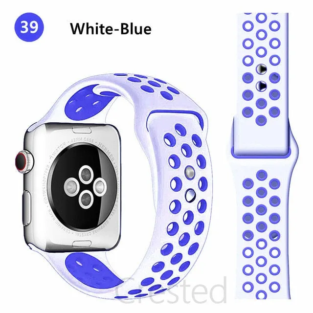 Breathable Silicone Strap For Apple Watch