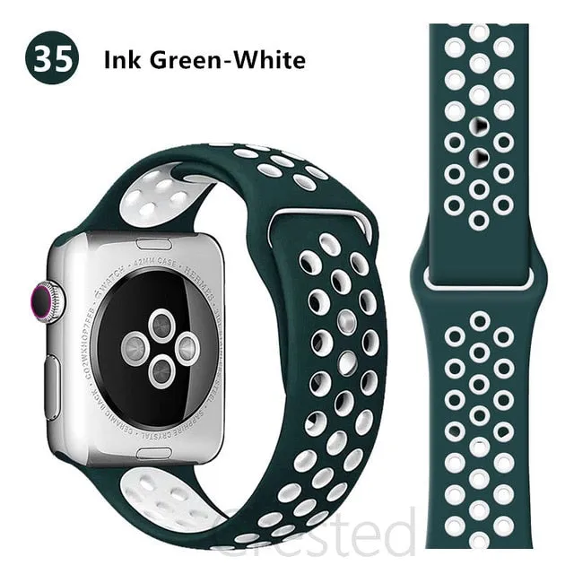 Breathable Silicone Strap For Apple Watch