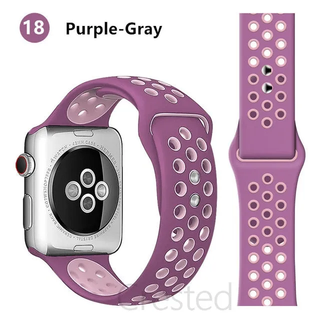 Breathable Silicone Strap For Apple Watch