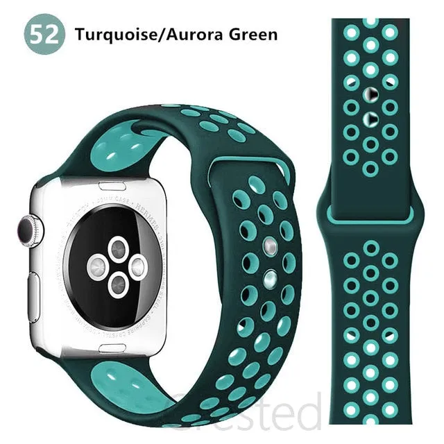 Breathable Silicone Strap For Apple Watch