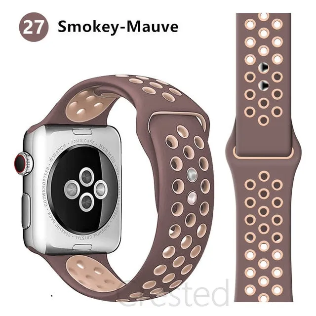 Breathable Silicone Strap For Apple Watch