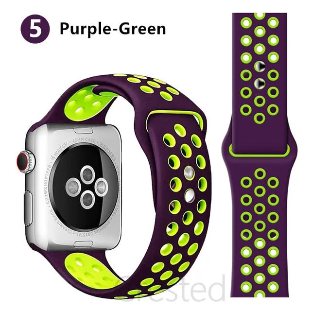 Breathable Silicone Strap For Apple Watch