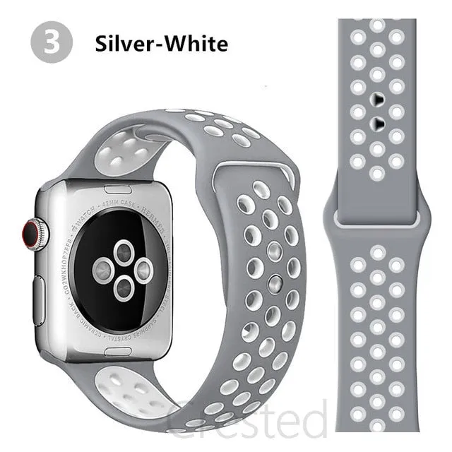 Breathable Silicone Strap For Apple Watch