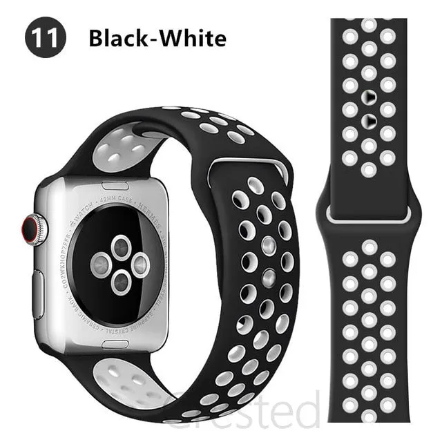 Breathable Silicone Strap For Apple Watch