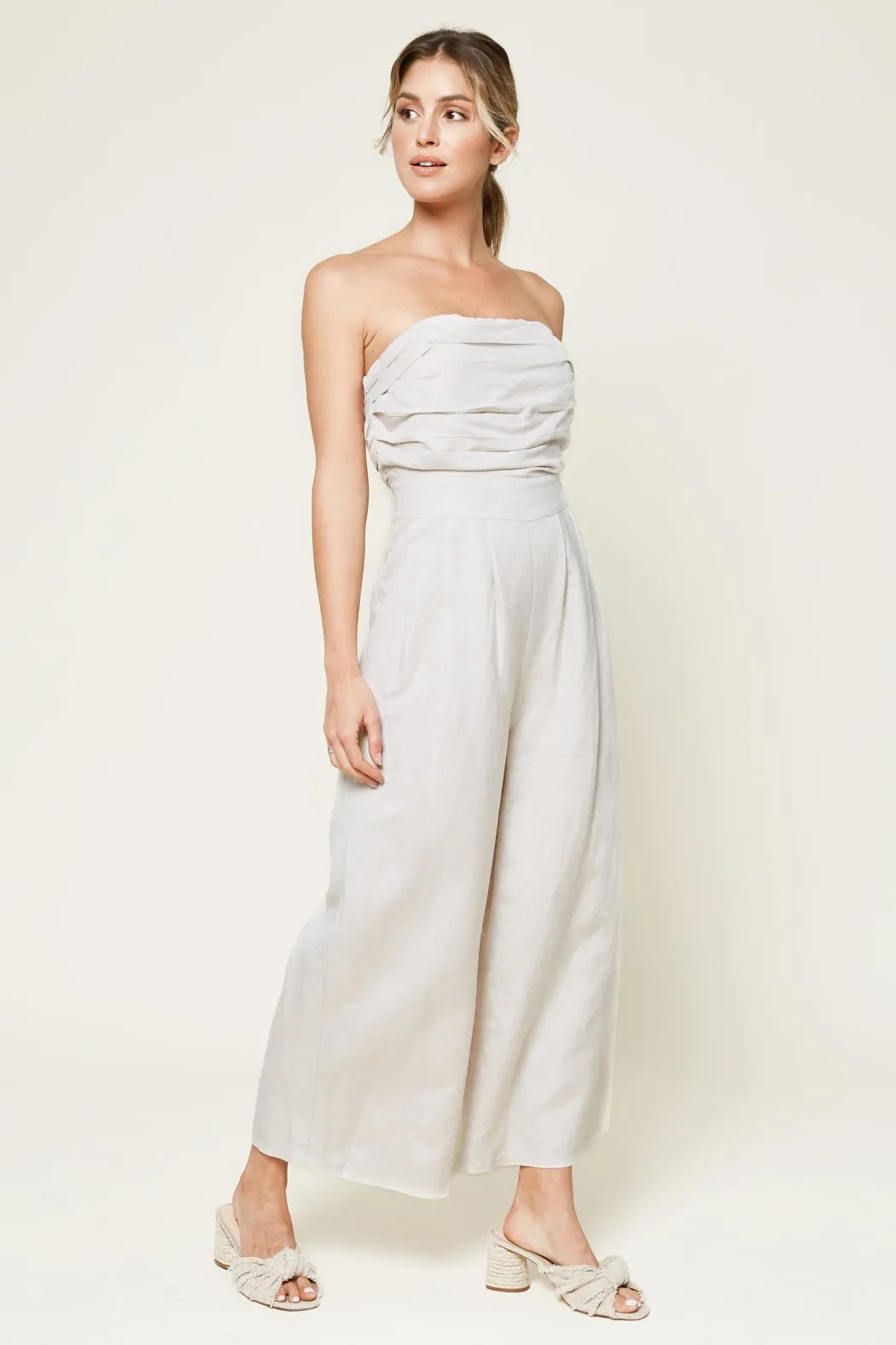 Brier Drive Strapless Wide Leg Jumpsuit