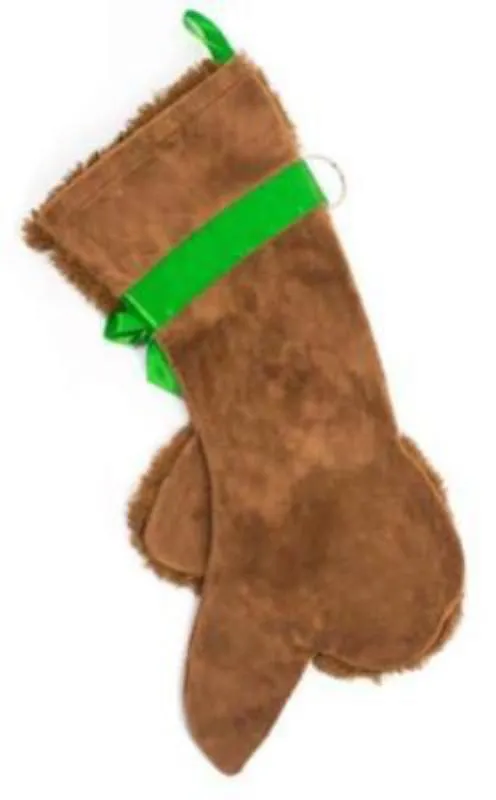 Brown Poodle Decorative Dog Christmas Stocking